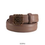 کمربند چرمی زنانه Loewe نسکافه ای & مسی
