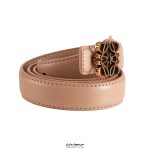 کمربند چرمی زنانه Loewe کرم & طلایی