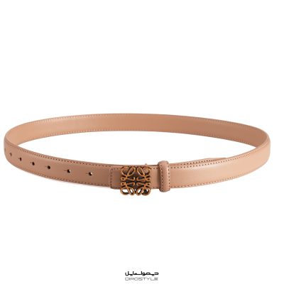 کمربند چرمی زنانه Loewe کرم & طلایی